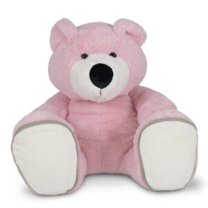 Gepersonaliseerde geboorteknuffel XL beer roze